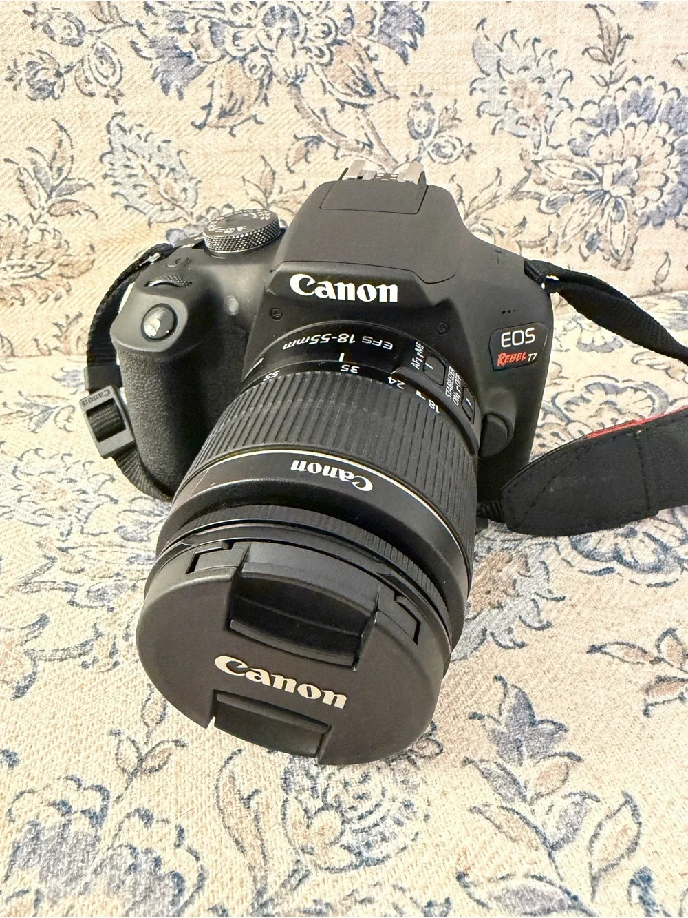 Canon EOS Rebel T7 DSLR Camera in Black with 18-55mm Lens